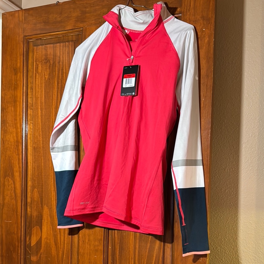 Nike Pink and White Performance Top